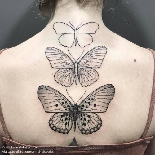 By Michele Volpi · mfox, done at Venom Art Tattoo, Rapagnano.... insect;line art;big;butterfly;animal;facebook;upper back;twitter;michelevolpi;illustrative