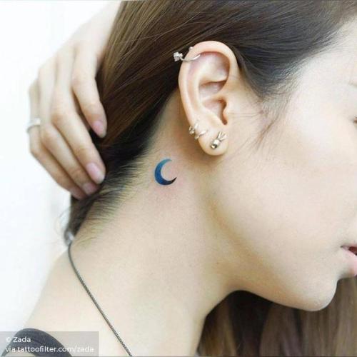 By Zada, done at Mini Tattoo, Hong Kong. http://ttoo.co/p/134641 spectrum;small;astronomy;micro;tiny;ifttt;little;behind the ear;crescent moon;minimalist;moon;experimental;zada;other