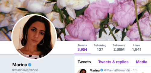 matdnews:Marina’s updated her Twitter photo: