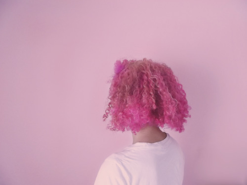 Pink Curly Hair Tumblr