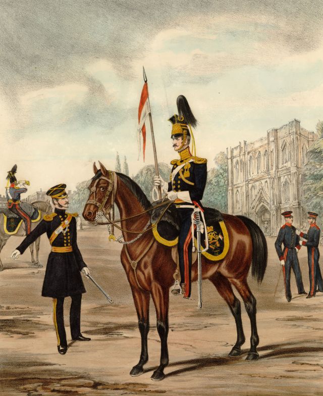 9th (the Queen’s Royal) Regiment of Light Dragoons (Lancers), 1846, Great Britain, plate by H. Martens