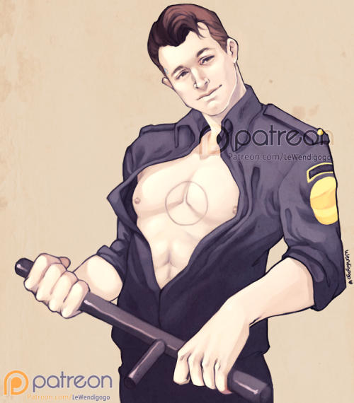 le-wendigogo:I’m too lazy to render police uniform emblems pls...