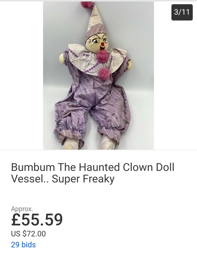 haunted clown doll ebay