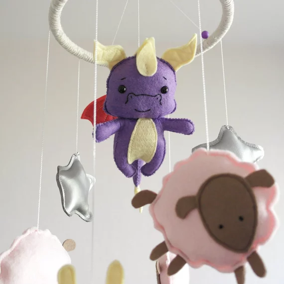 Krazykari S Spyro Shit Spyro And Sparx Baby Felt Crib Mobile