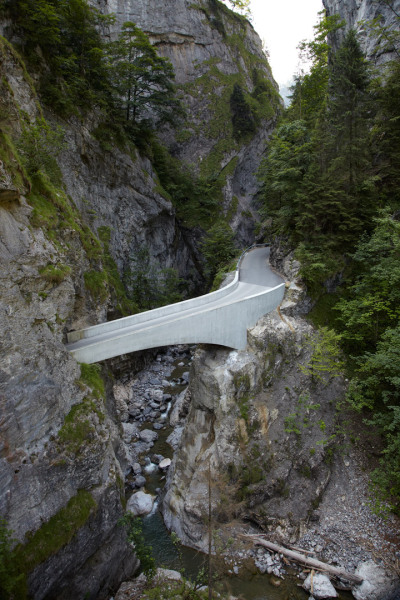 subtilitas:<br /><br />marte.marte - Schanerloch Bridge, 2005 (top 4)  Schaufelschlucht Bridge, 2012 (bottom 4), Dornbirn. Two bridges of a trilogy of infrastructure projects (the third yet to be built) by the firm that enhance a small mountain road that winds through the hamlet of Ebnit. Each bridge is designed with extreme clarity; a pure physical expression of the structural forces needed to traverse the spans over the gorges along the route, articulated with a monolithic concrete. Photos © Marc Lins. 