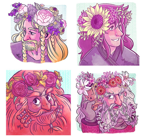 nerdeeart:The entire flower crown series! This took me way to...