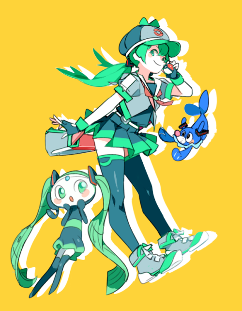 bunnyshadeow:pkmn trainer miku!