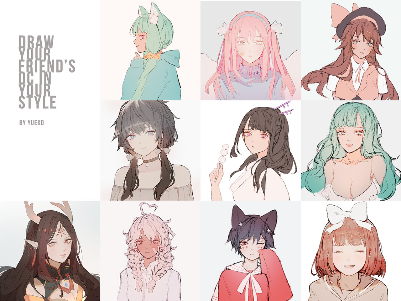 draw your friends oc in your style complete / #92 月月