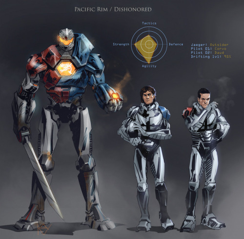 Dishonored Pacific Rim art Fanart daud corvo attano