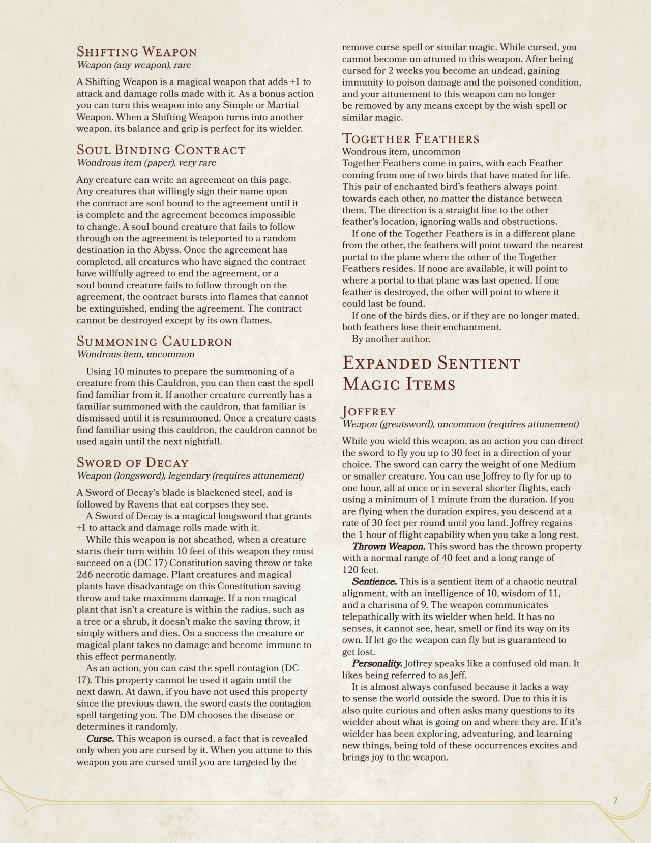 DnD 5e Homebrew — The Dungeon Master’s Guide to Magical Items by...