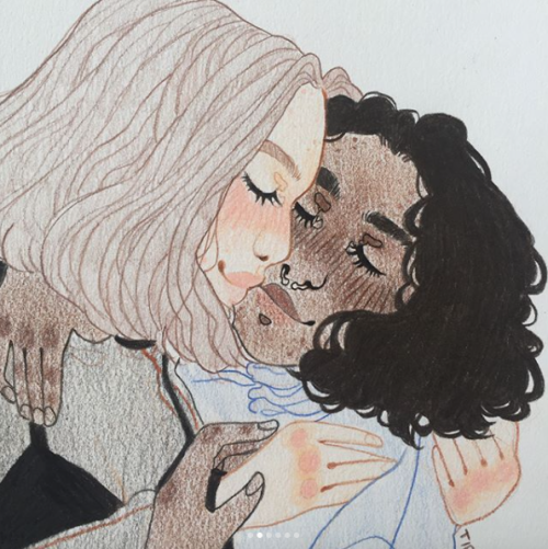 cicamicu:inspired by gustav klimt’s “the kiss” but gayer lmao