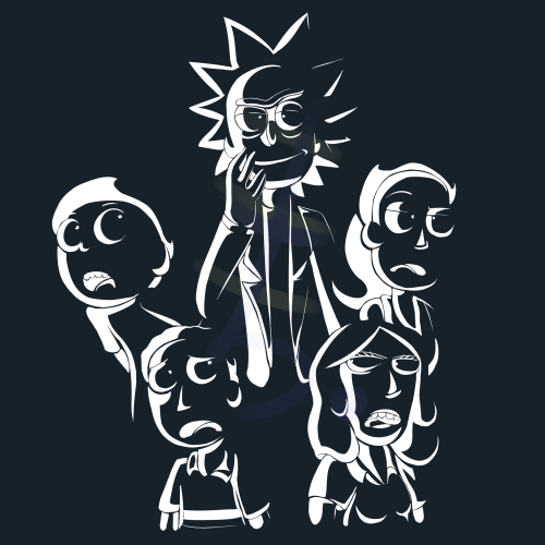 RABBLE RABBLE RABBLE RABBLE! • Rick and Morty T-shirt Design 4 And ...