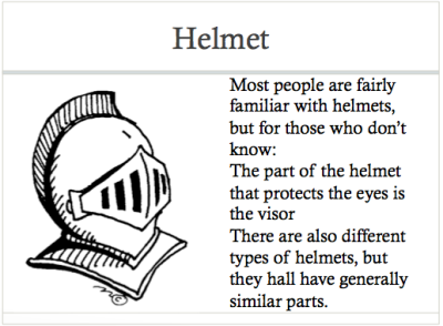 A breakdown of medieval armor, since a lot of pieces are required to create a full suit.