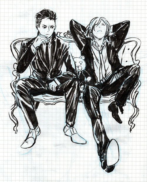 belugayoi:I was practicing drawing suits the other day. Still...