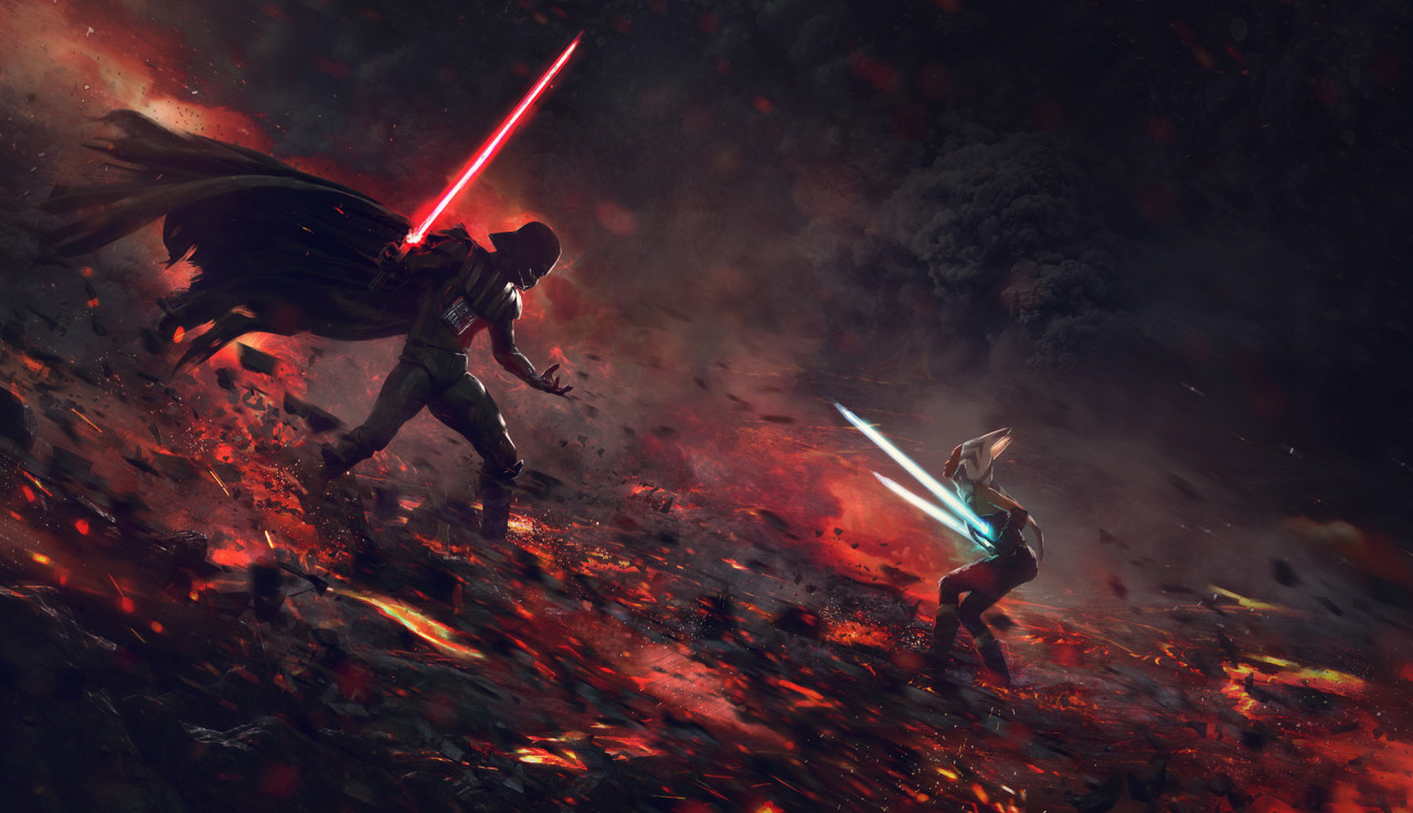 Star Wars example #334: Ahsoka - At the End of All Things - Star Wars fan art by Guillem H. Pongiluppi