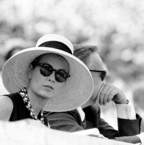 wehadfacesthen:Princess Grace and Prince Rainier, 1956