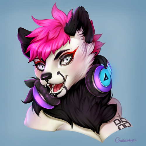 Bust art for HellKitten :) This is their OC, Twenty One!