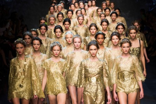 hauteccouture:The Dolce & Gabanna Army over the years