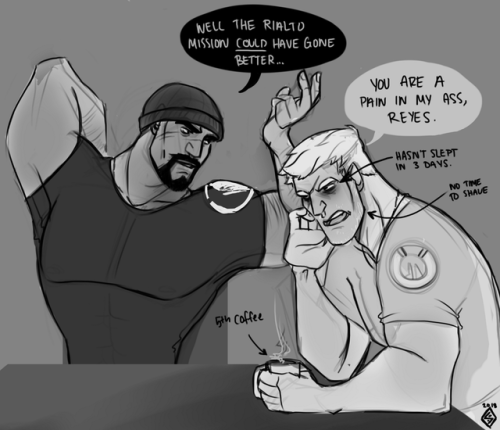 stormcallart:Poor Jack has to deal with Gabe’s Rialto Ops...