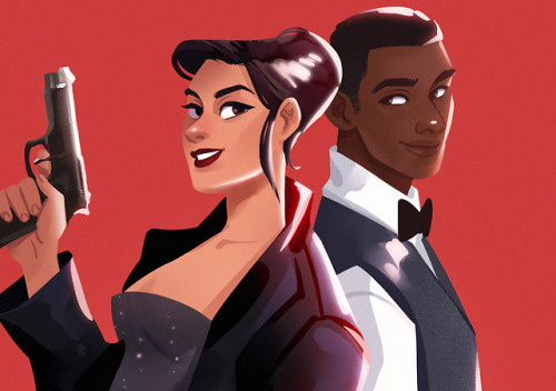 daryshkart:I had a pleasure to draw Finn&Rey as classy and...