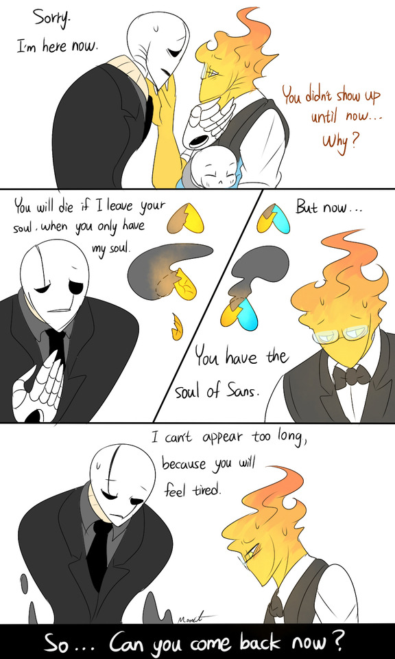 I have seen what you are! — [Armbands] Grillby & little Sans The reason ...