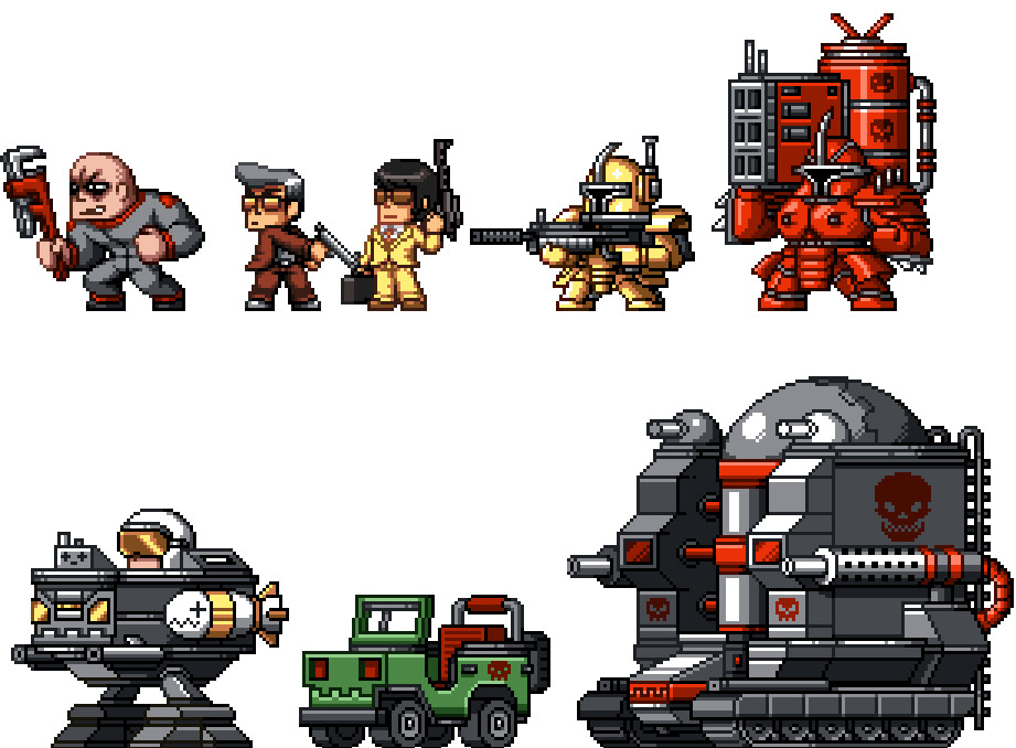 Tribute Games — Sprites for unused characters in Mercenary Kings,...