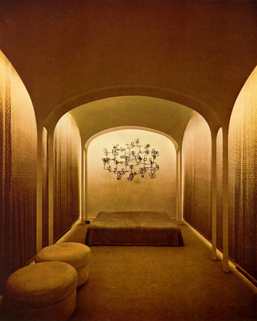 archiveofaffinities:Philip Johnson, Guest House, Guest Bedroom,...