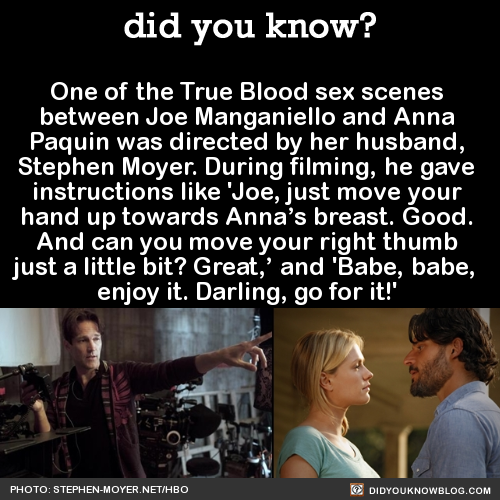 did-you-kno:One of the True Blood sex scenes between Joe...