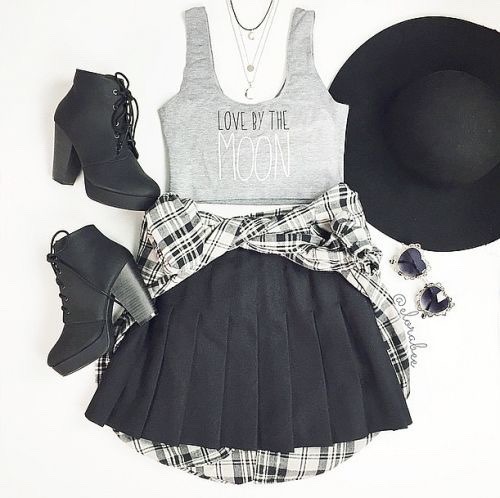 My grunge fashion — ebayhollic: Top || Skirt || Flannel...