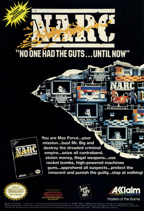 videogameads:NARCAcclaimNES1990Source: huguesjohnson.com