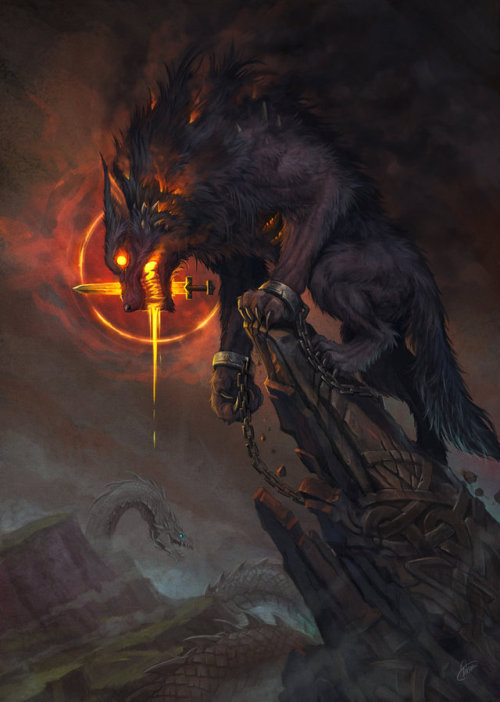 awesomedigitalart:Fenrir by baklaher