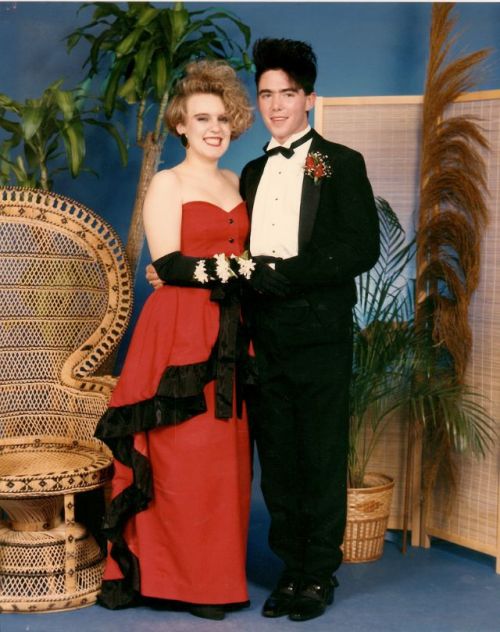 vintageeveryday:Cool snaps of the 1980s prom couples.