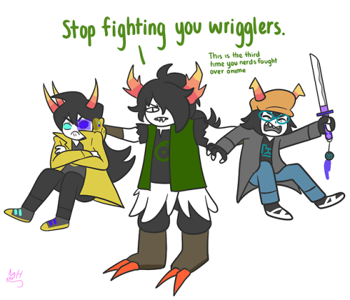 masked-hybrid:I like to think they have fights over anime