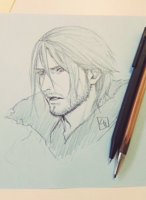 ffxvcaps:Older Noctis (x) and Older Prompto (x) as drawn by...