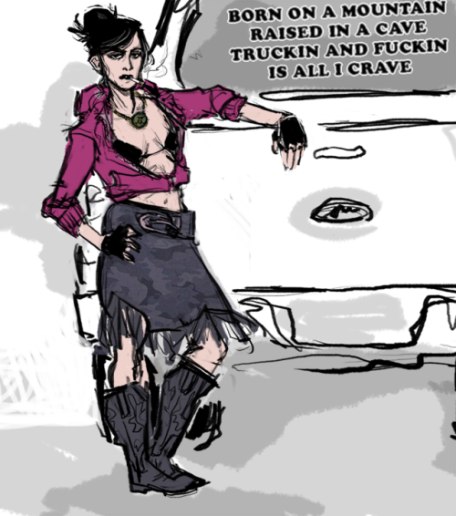 droil:you, a fool: modern au morrigan would be so fancy and...