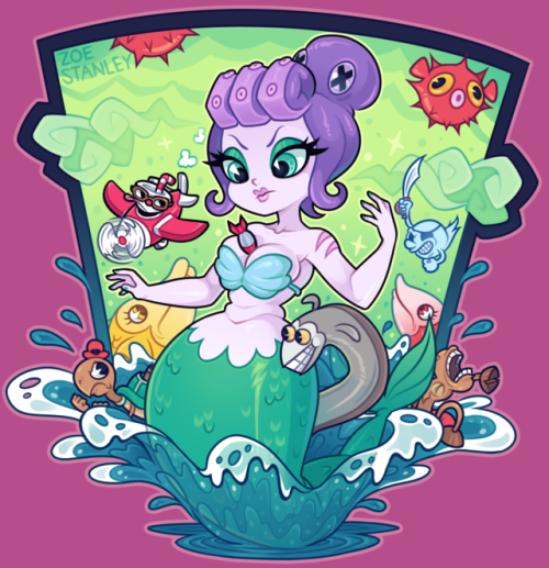 zoestanleyarts:Cuphead vs Cala Maria