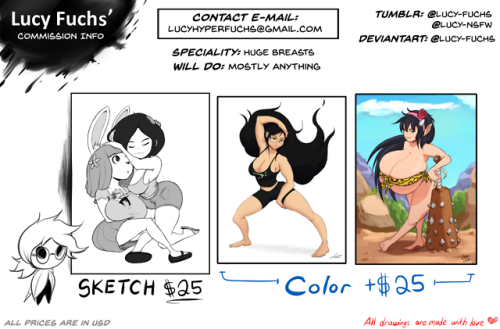 lucy-nsfw:Commissions OPEN! [Sheet v1.0.1]Changes:Prices...