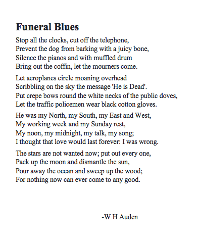 Funeral Blues Tumblr