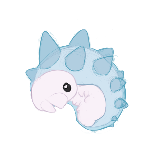 Speedart I did of Snom and Frosmoth! Frosmoth’s definitely my favorite galar pokemon.