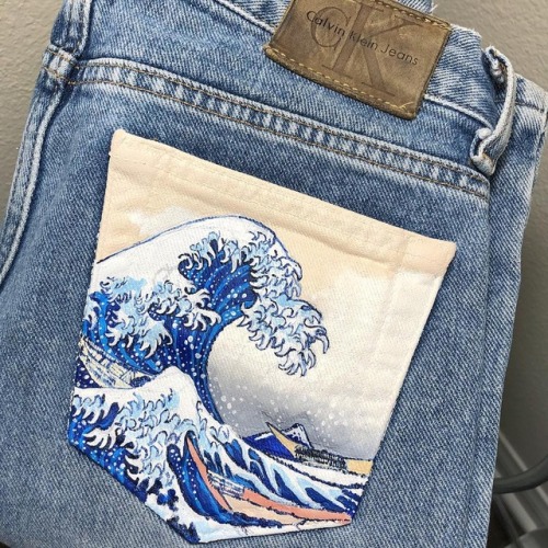 sosuperawesome:Hand Painted Vintage JeansKessler Ramirez on...