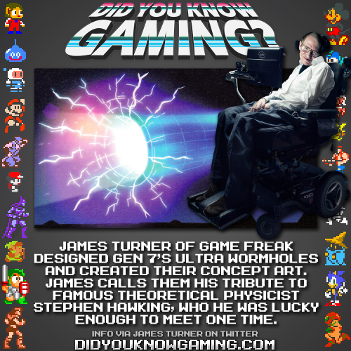 Did you know the designer of Pokemon’s Ultra Wormholes says they’re a tribute to Stephen Hawking? That designer, James Turner, was promoted to art director for Sword & Shield.
Source: tinyurl.com/y9tjmyjt
More Pokemon & Science Facts:...
