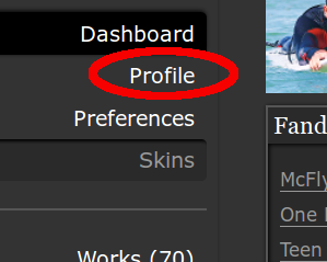 How to change profile picture on ao3