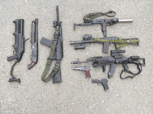 gunsm1th:SOBR set…Top photo: GM-94, KS-23M, KS-K 18.5, SR-2...