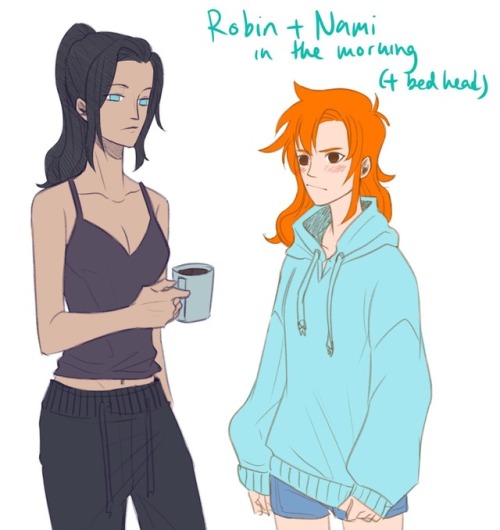 ask-marinestrawhats:Robin with tied hair ♥