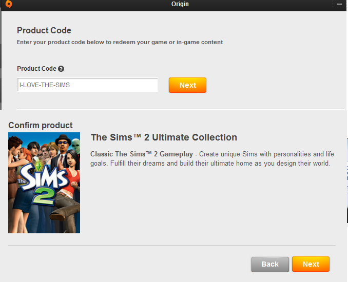 sims 2 ultimate collection origin code