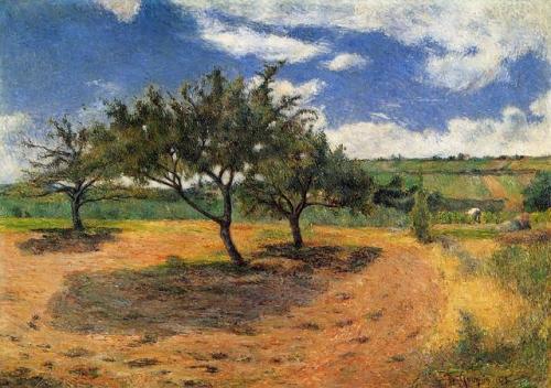 artist-gauguin:Apple-Trees in Blossom, 1879, Paul...