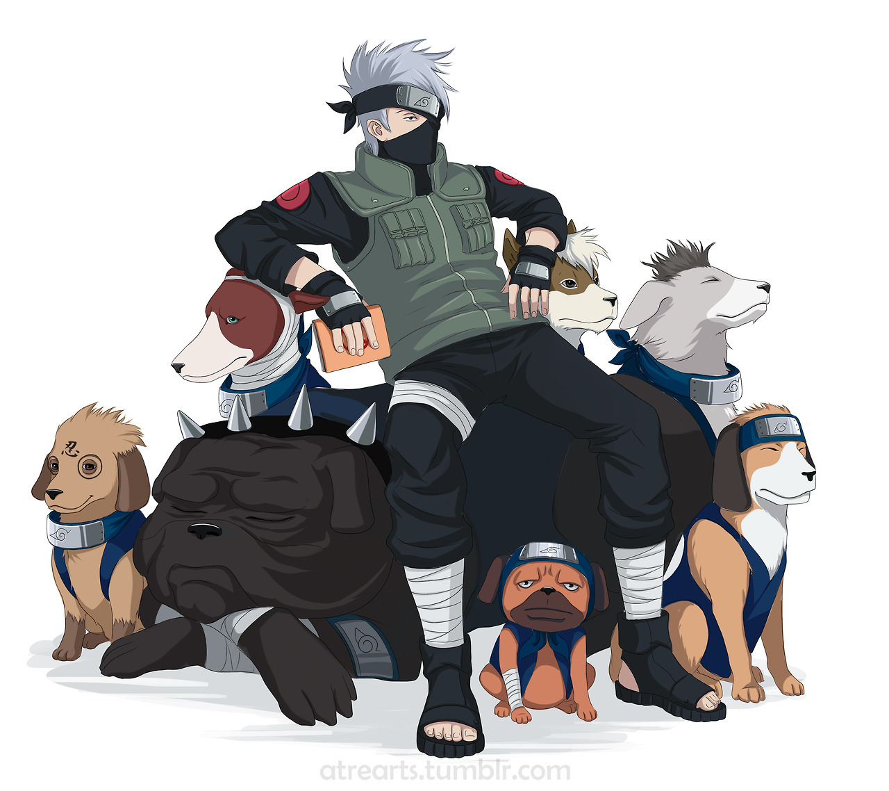 â€œMaster of the puppiesâ€  Kakashi Hatake (... - Atre Art Blog