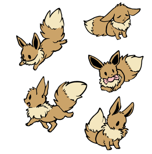 mewitti:Doodled some Eevees during Pokemon GO Community Day.