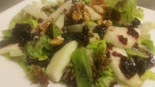 #Ensalada de fruta y vinagreta se arandanos