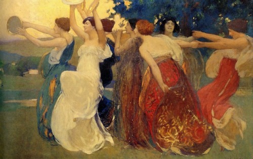 womeninarthistory:Dancing Ladies, Arthur Frank Mathews